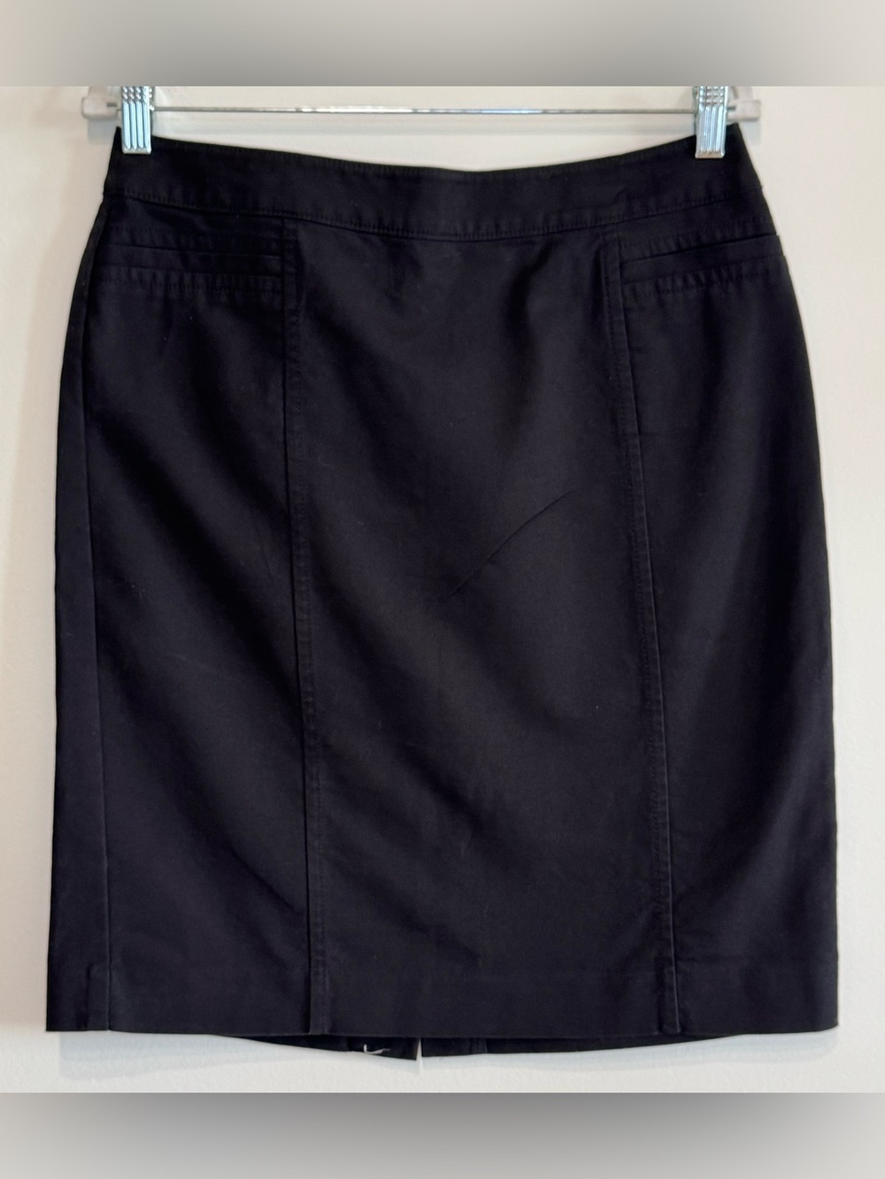 Ann Taylor Women’s Classic Black Cotton  Pencil Skirt Size 8